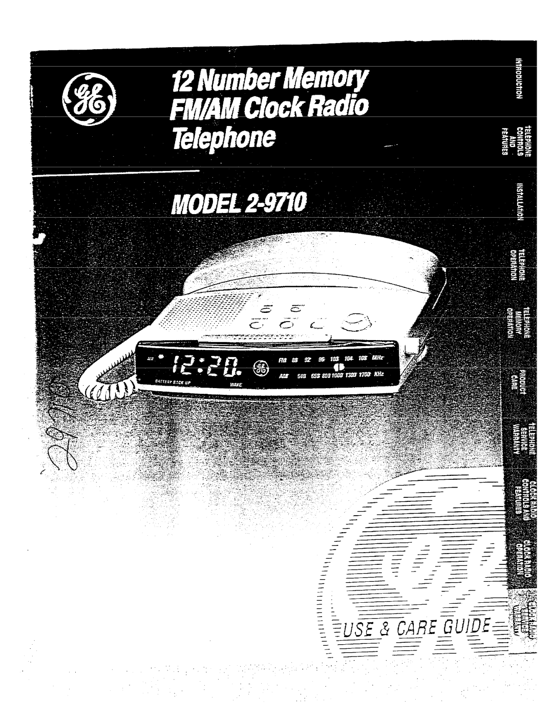 GE 2-971OA, 2-9710 manual 