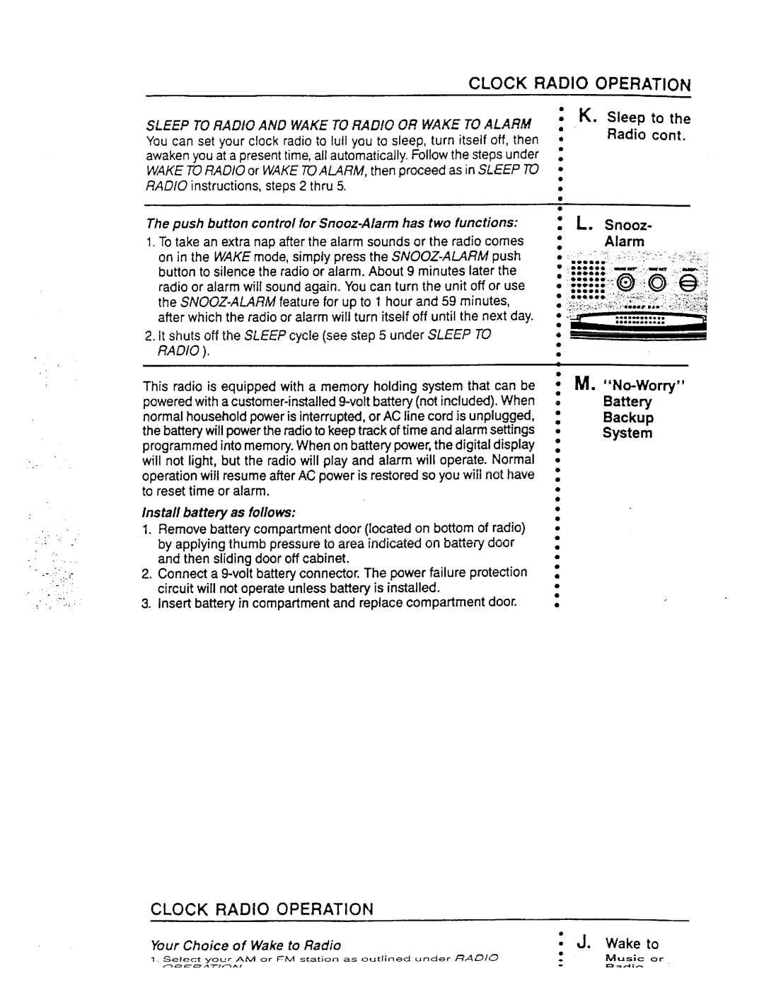 GE 2-971OA, 2-9710 manual System, Lnstal! batte~ as follows 