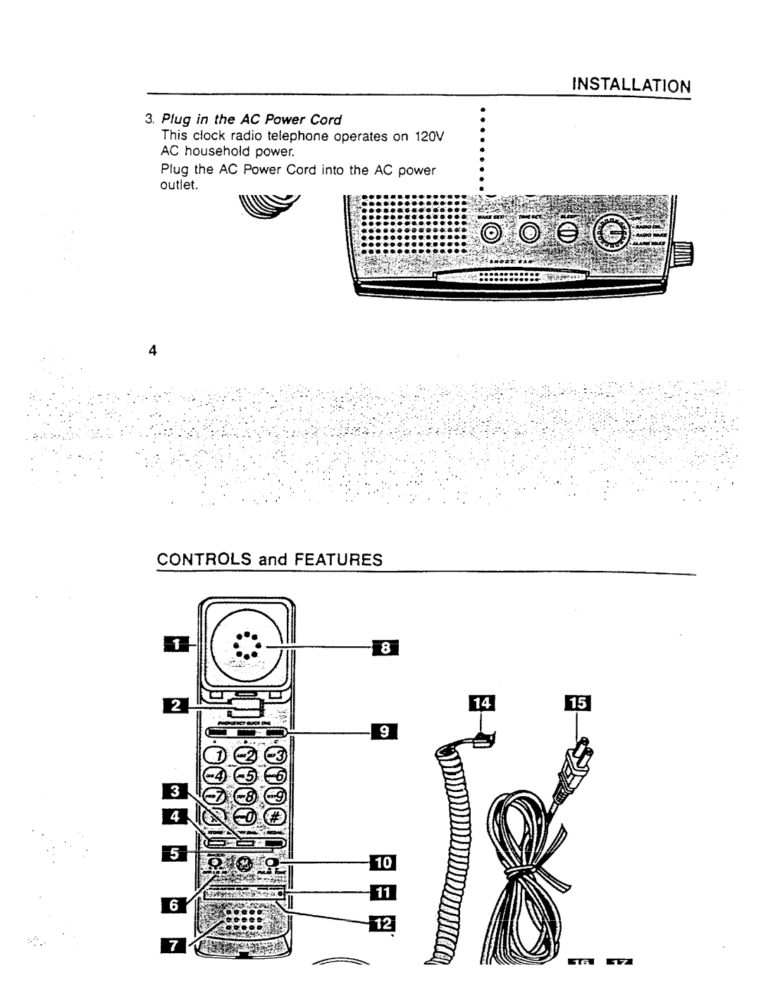 GE 2-971OA, 2-9710 manual Piug in the AC Power Cord, Pulse/Tone Switch, Ringer Volume 