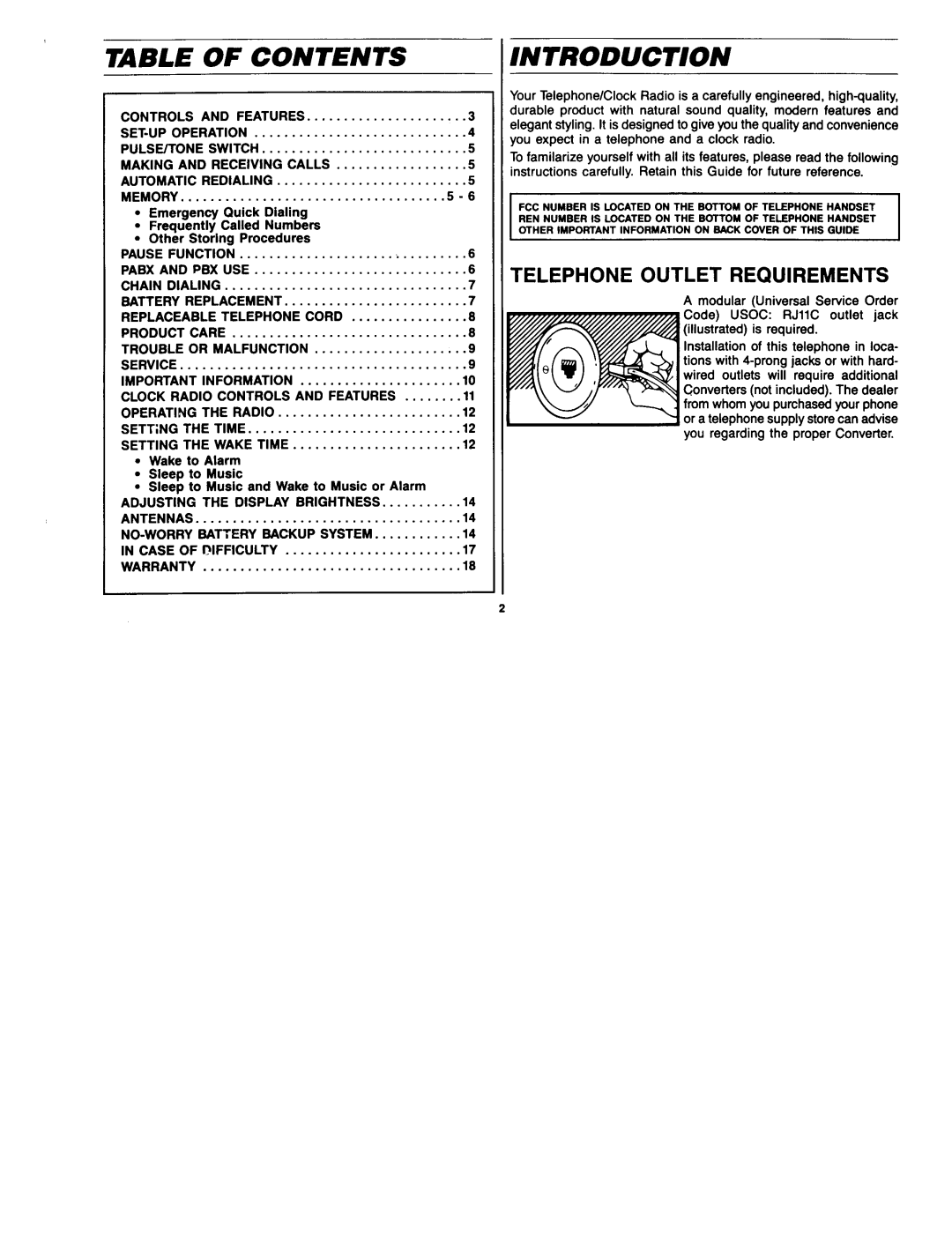 GE 2-9720 manual Table of Contents, Introduction 