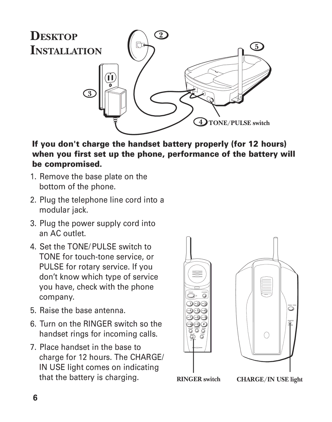 GE 2-9750, 2-9762, 2-9766, 2-9764, 2-9765, 2-9763 manual DESKTOP2 Installation, Raise the base antenna 