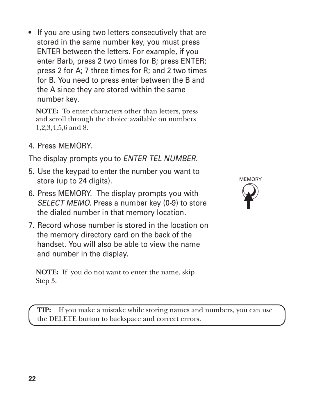 GE 2-9774 manual Memory 