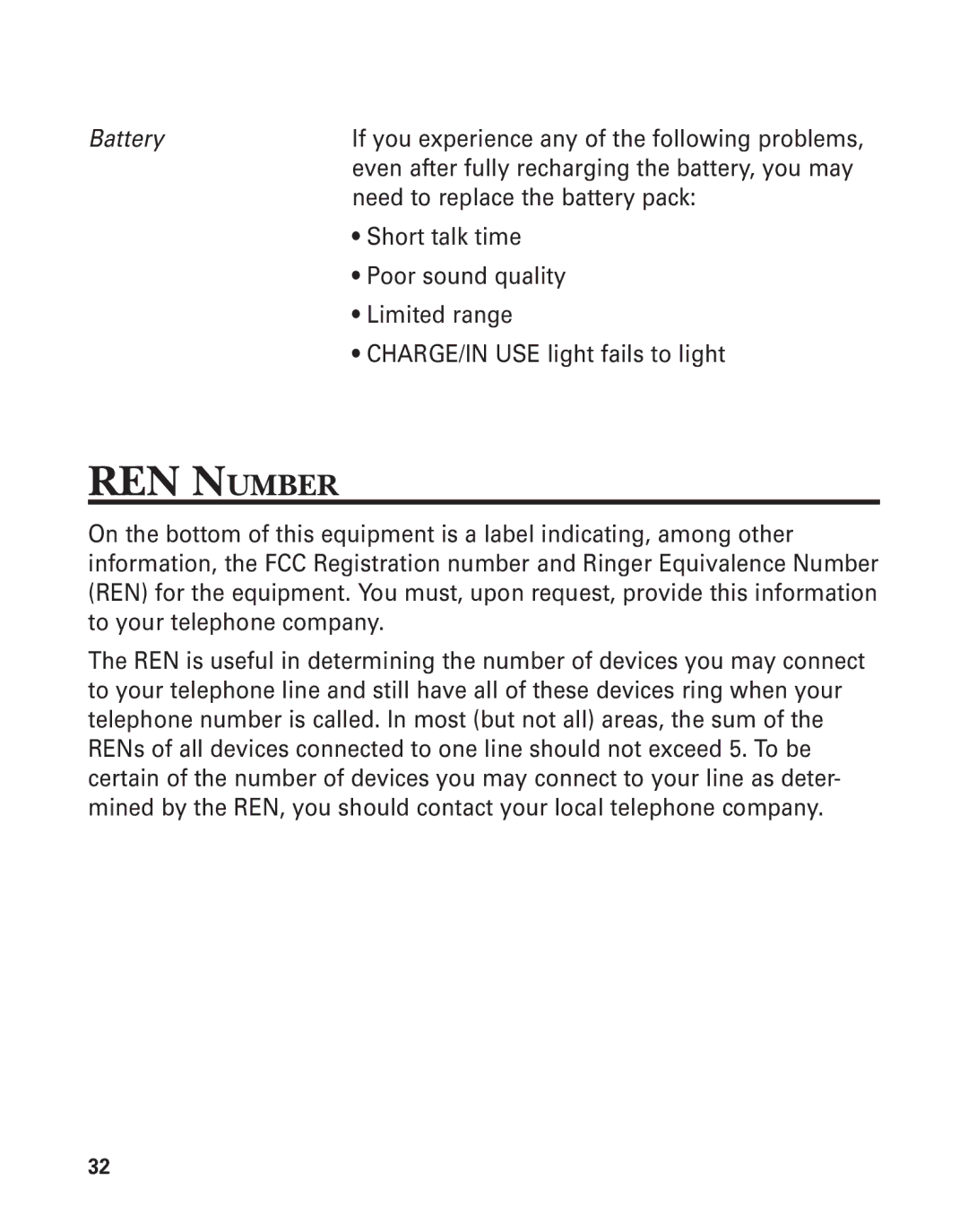 GE 2-9774 manual REN Number 