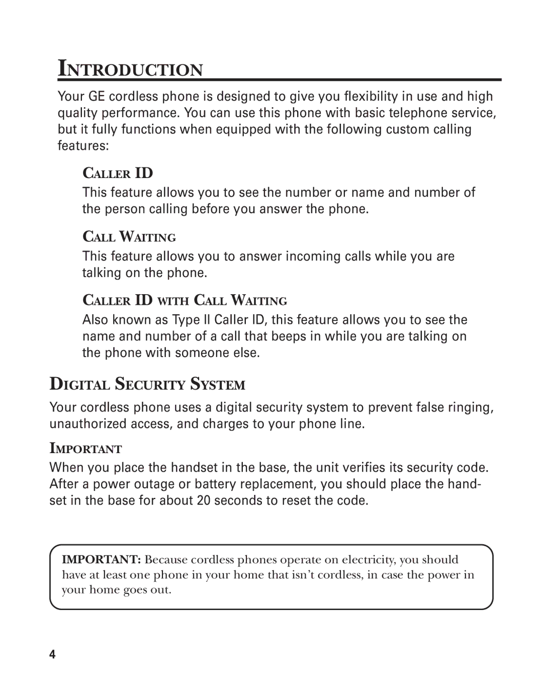 GE 2-9774 manual Introduction, Digital Security System 