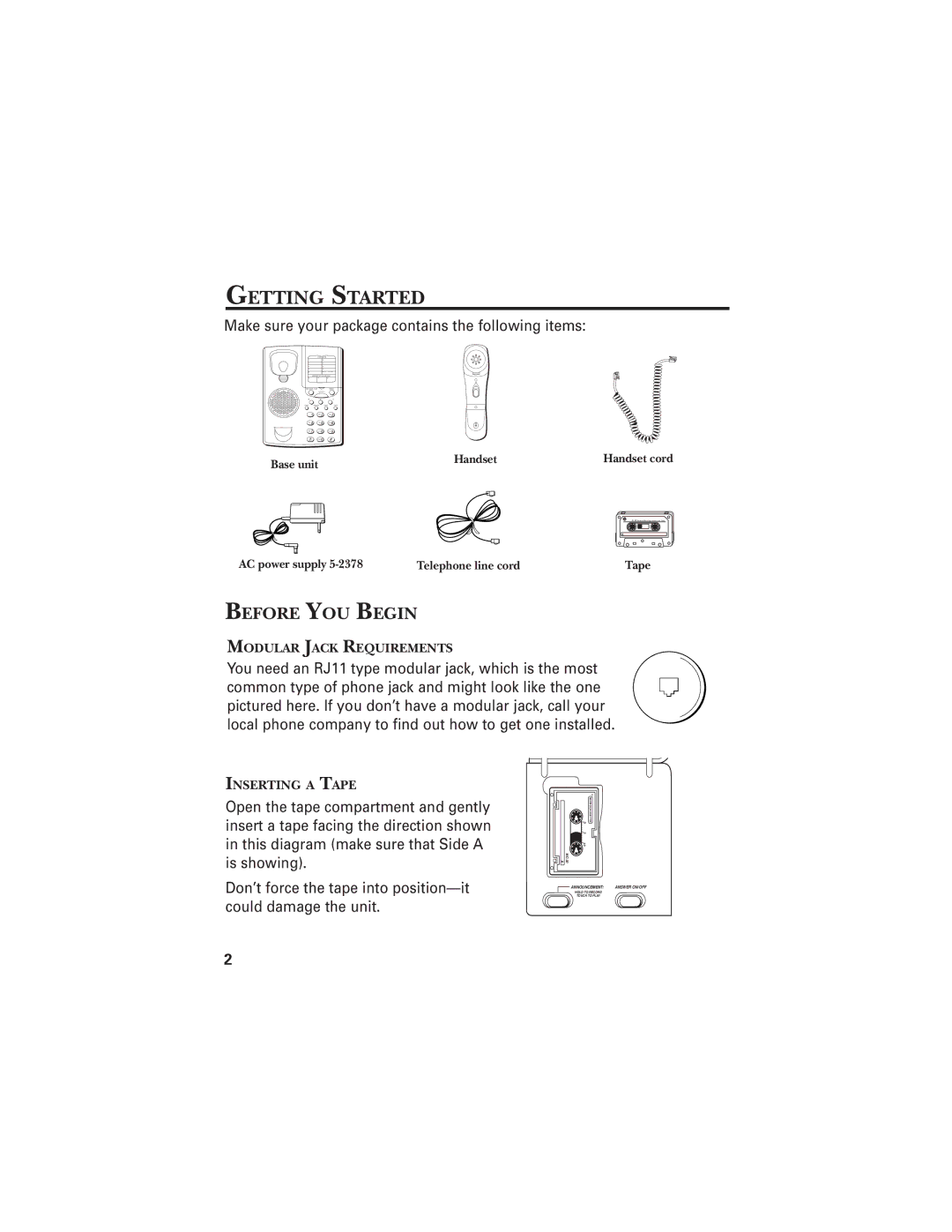 GE 2-9824, 343A6610-0001 warranty Getting Started, Before YOU Begin 