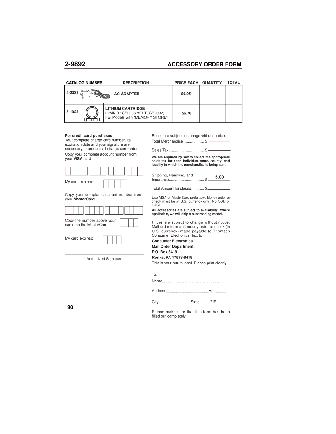 GE 2-9892 manual 