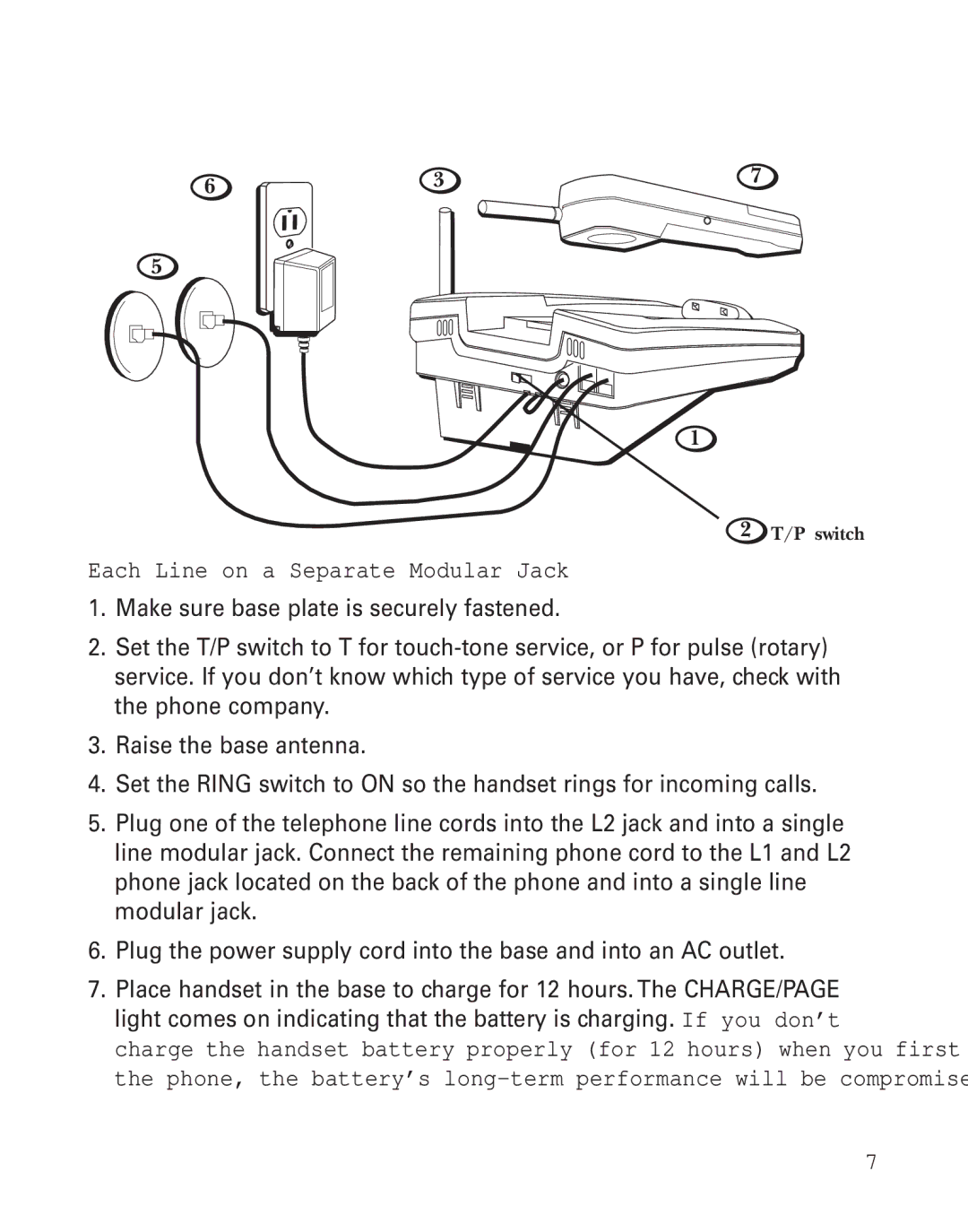 GE 2-9926 manual Each Line on a Separate Modular Jack 