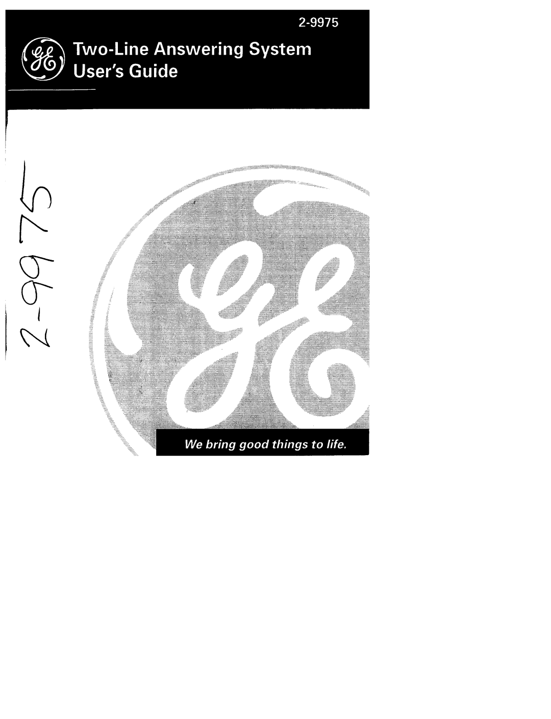 GE 2-9975 manual 