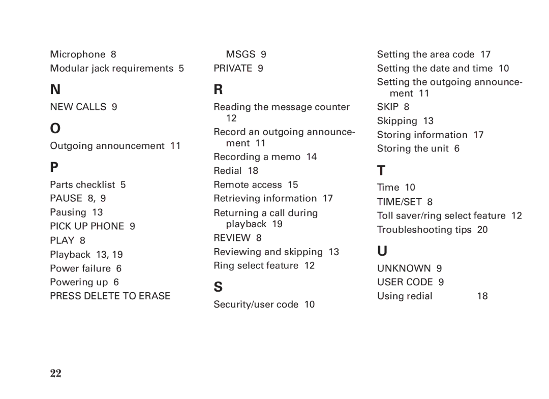 GE 2-9991, 15298530 manual Unknown User Code 