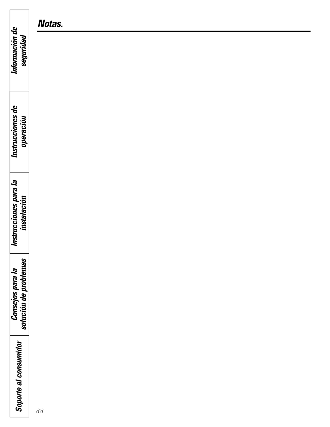 GE 200D2463P002 installation instructions Notas, Consejos para la, Solución de problemas, Información de seguridad 