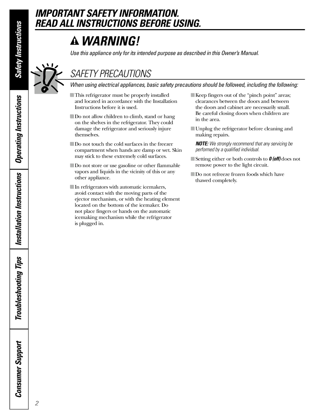 GE 200D26000P022 installation instructions Safety Precautions 