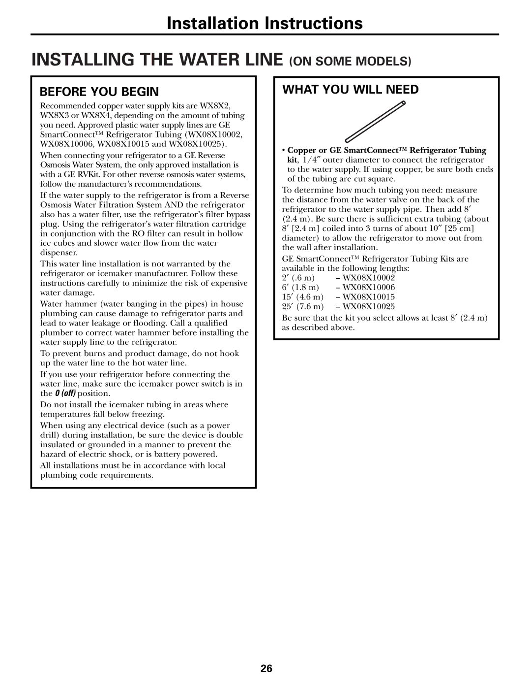 GE 200D2600P010 installation instructions Before YOU Begin, What YOU will Need 