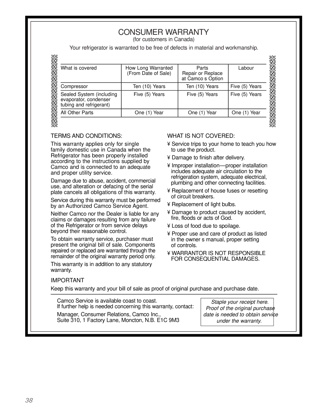 GE 200D2600P015 installation instructions Consumer Warranty 