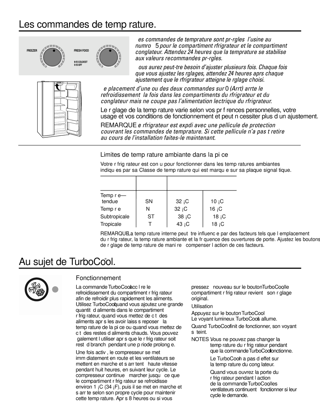 GE 200D2600P031 operating instructions Au sujet de TurboCool, Fonctionnement, Utilisation 