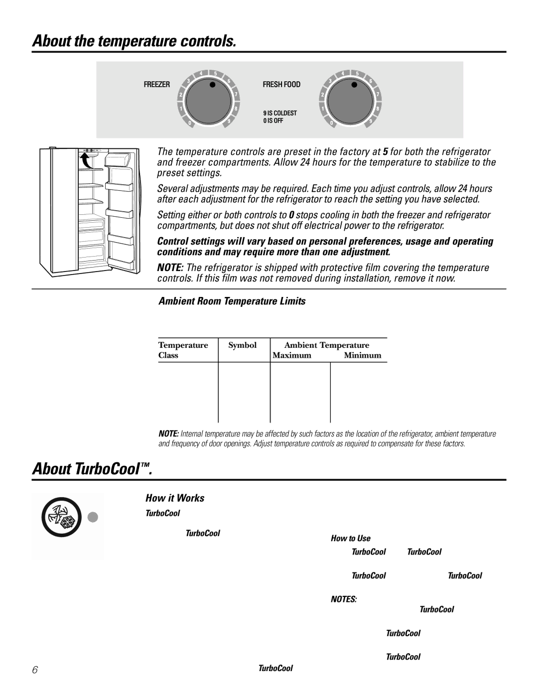 GE 200D2600P031 operating instructions About TurboCool, How it Works, How to Use 