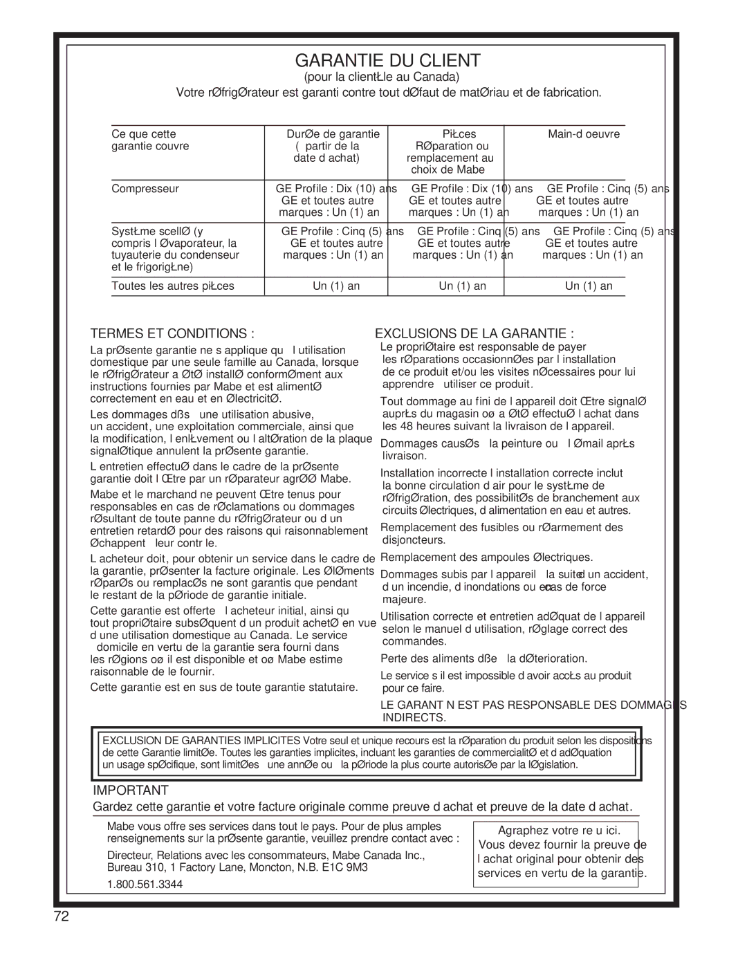 GE 200D8074P039 operating instructions Agraphez votre reçu ici 