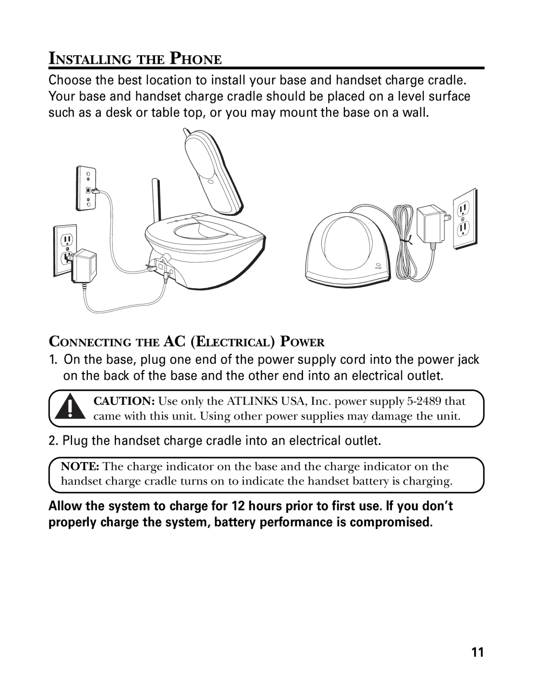 GE 21006 manual Installing the Phone 