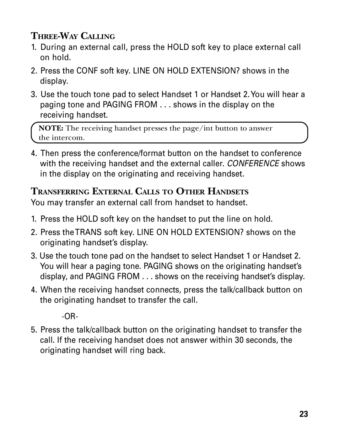 GE 21006 manual THREE-WAY Calling 