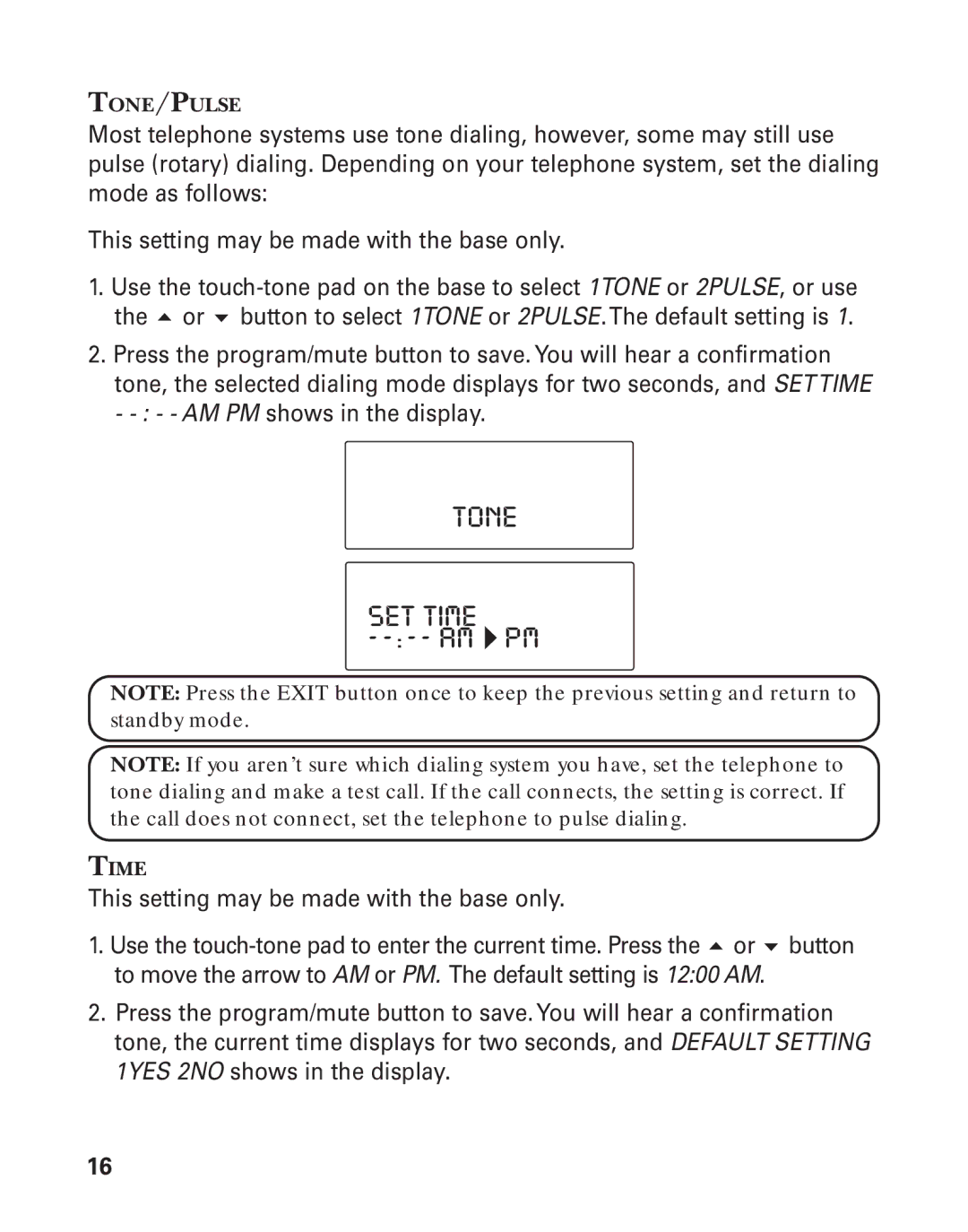 GE 21015 manual Tone, SET Time ---- AM PM 