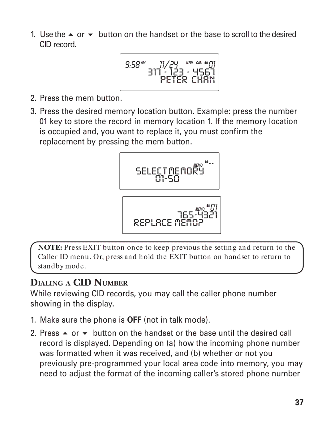 GE 21015 manual Peter Chan, Replace MEMO? 