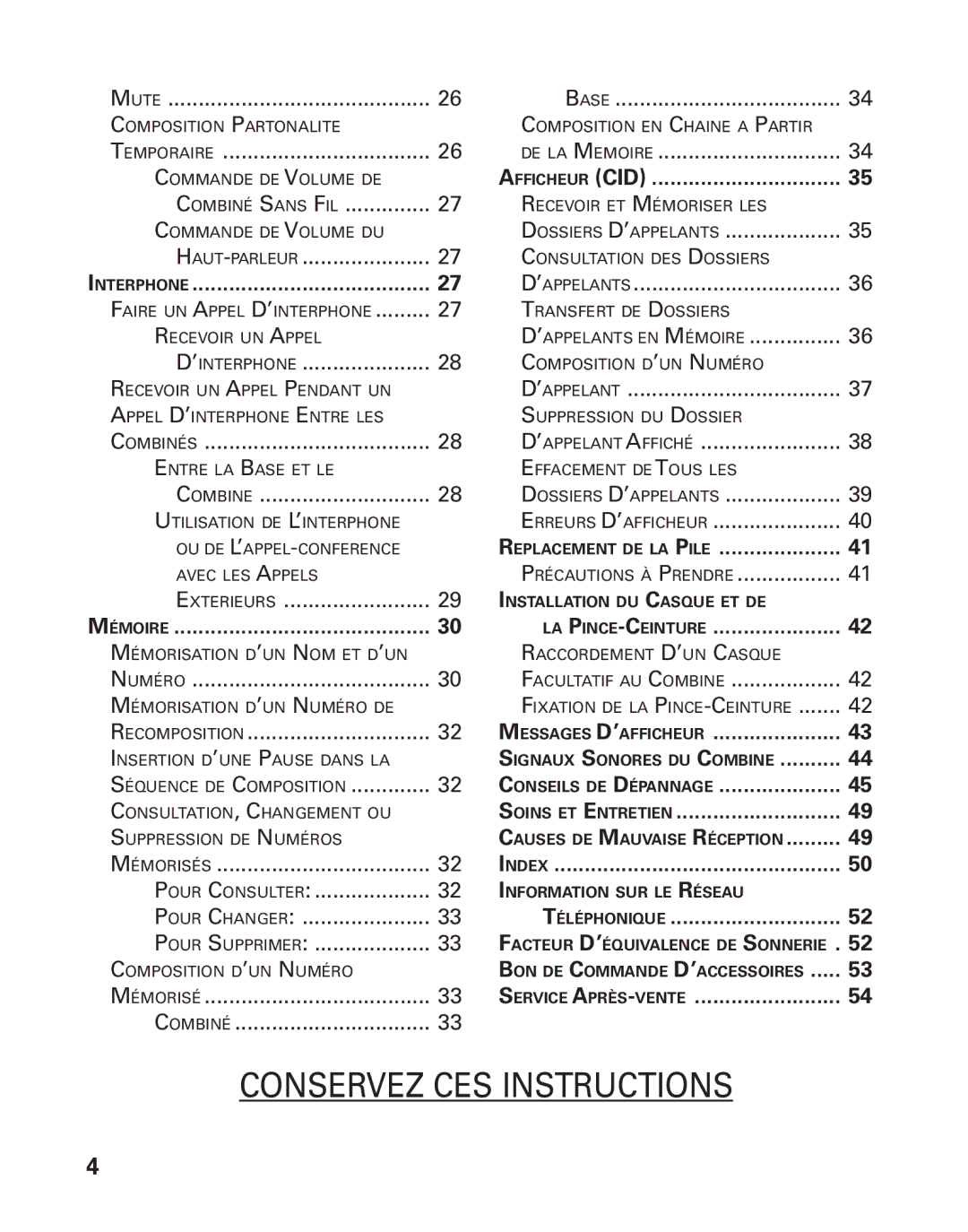 GE 21015 manual Conservez CES Instructions 