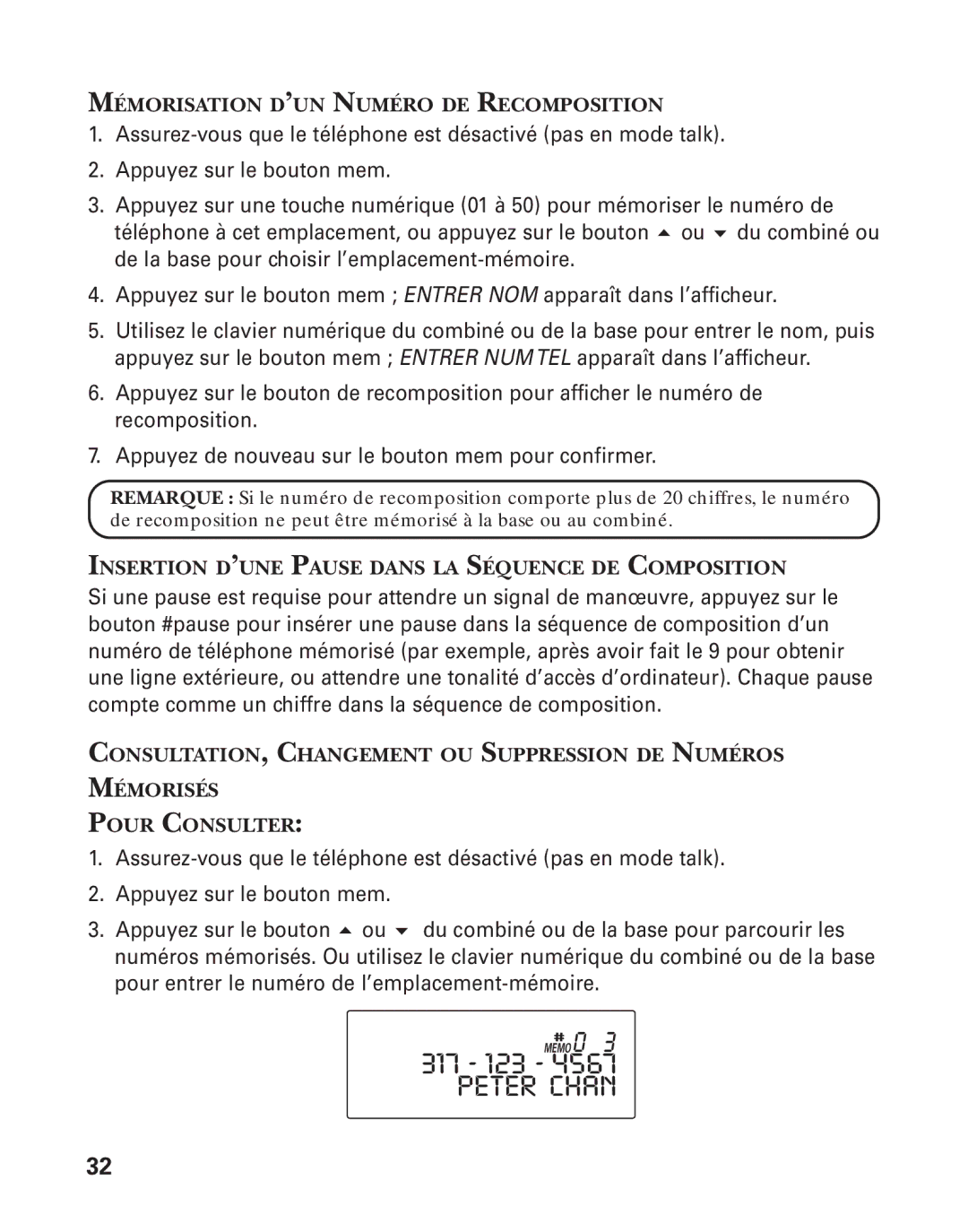 GE 21015 manual Pour Consulter 