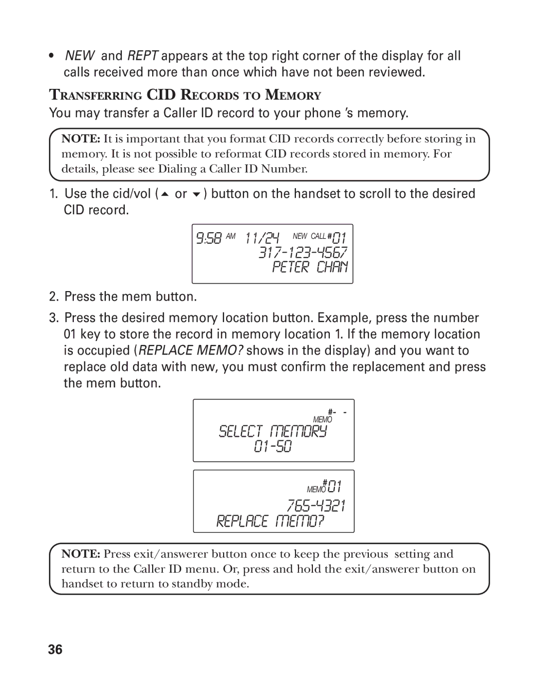 GE 21025/26 manual Replace MEMO?, Peter Chan 