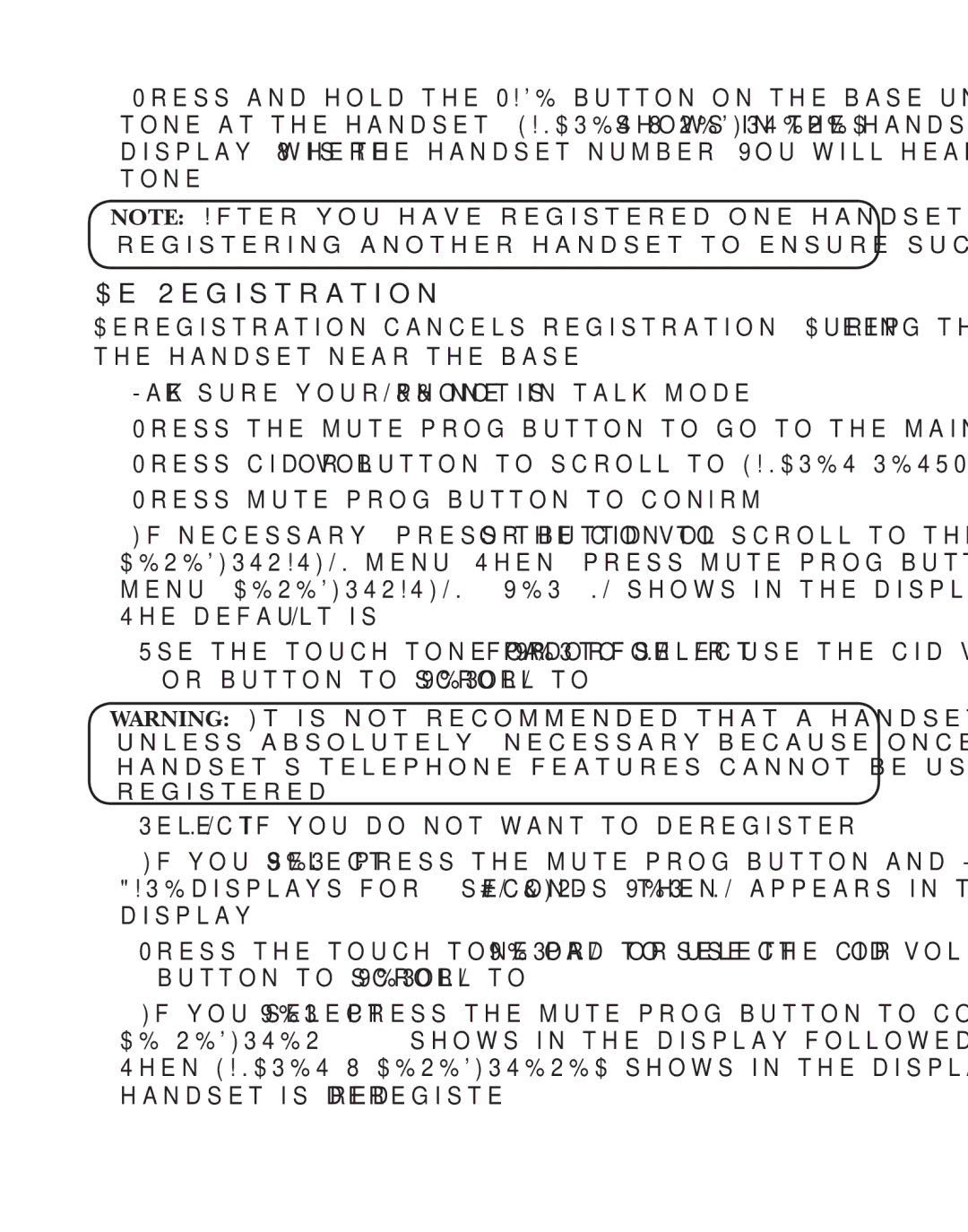 GE 21029 manual De-Registration 