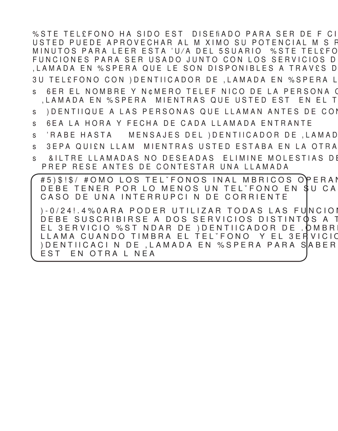 GE 21029 manual Su teléfono con Identiﬁcador de Llamada en Espera le Permite 