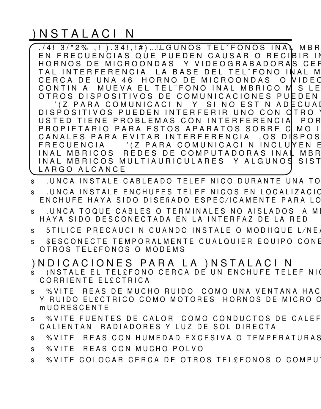 GE 21029 manual Indicaciones para la Instalación 