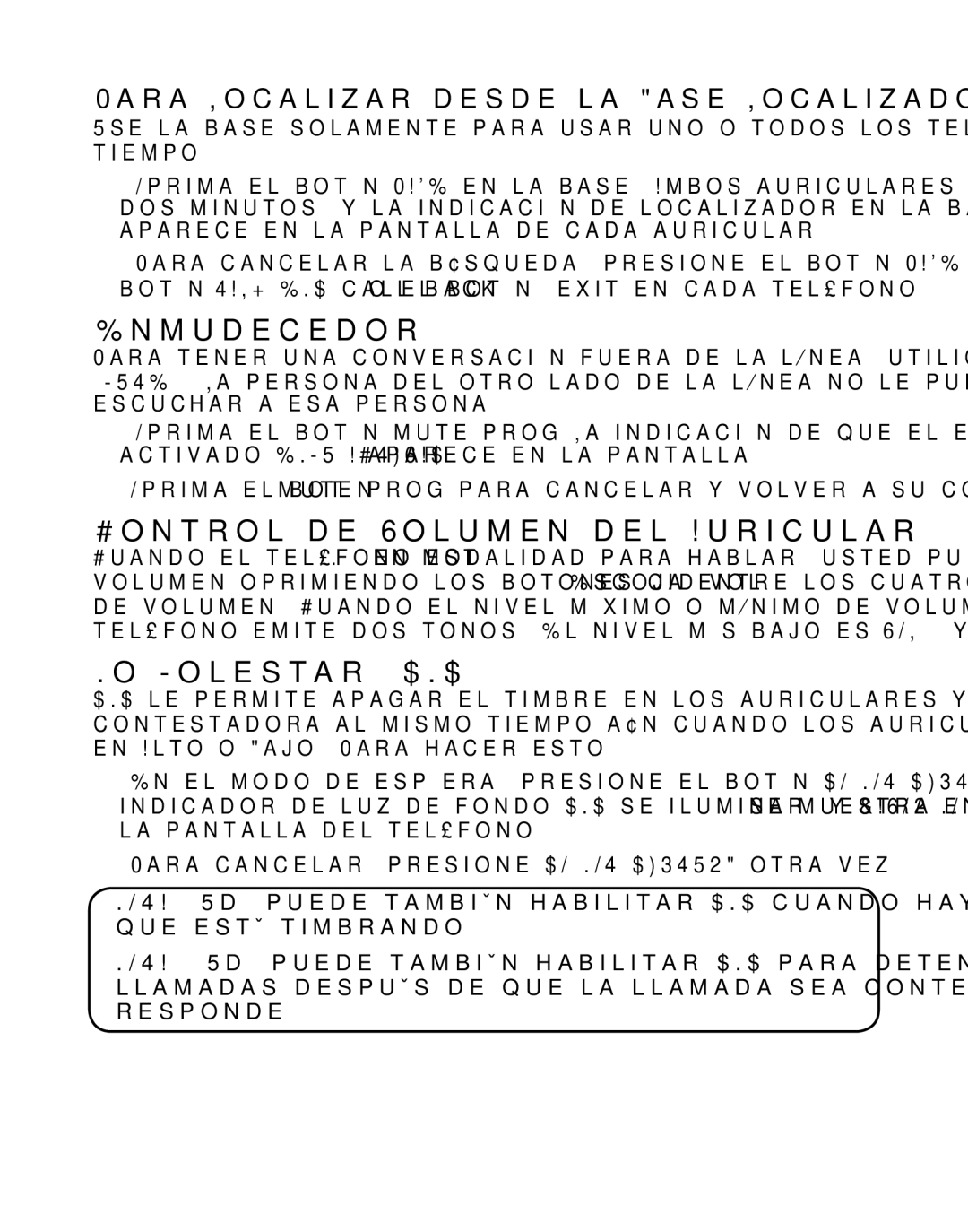 GE 21029 Enmudecedor, Control de Volumen del Auricular, No Molestar DND, Para Localizar desde la Base/Localizador de Grupo 