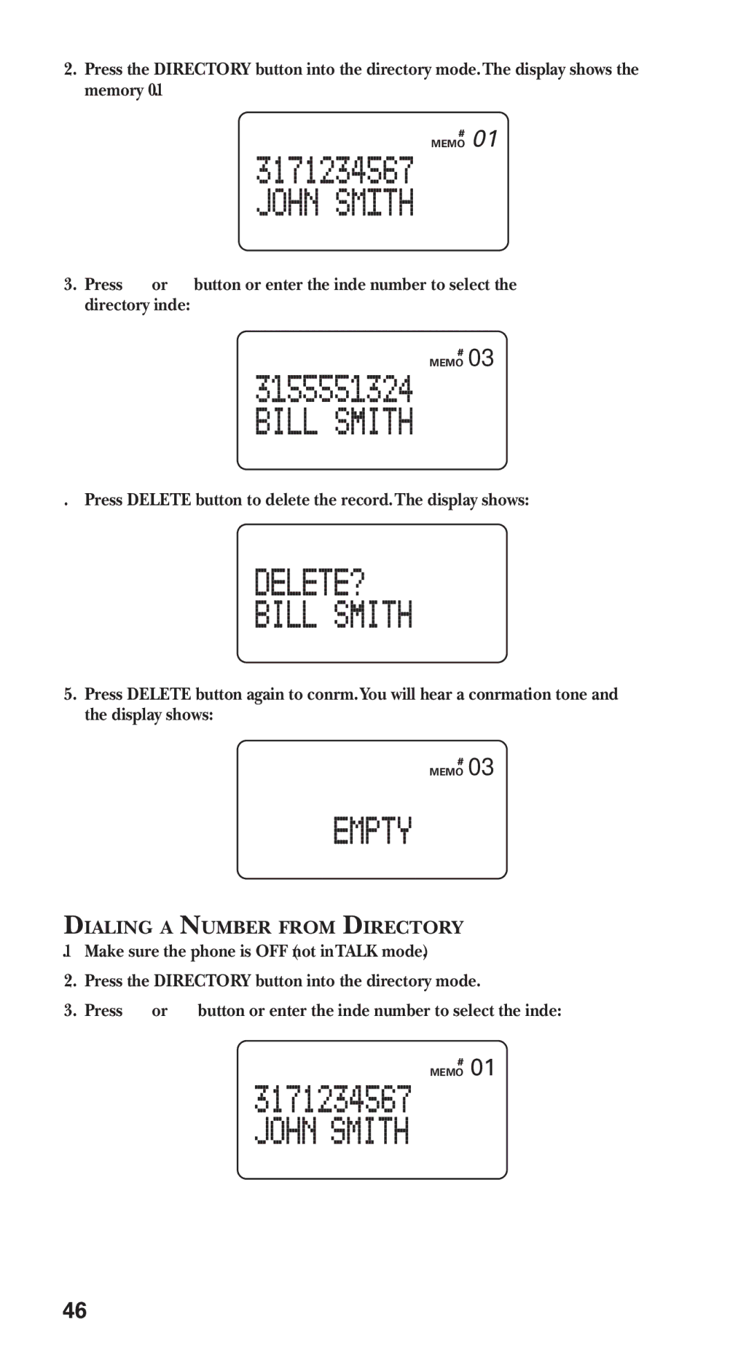 GE 21115 manual Dialing a Number from Directory 