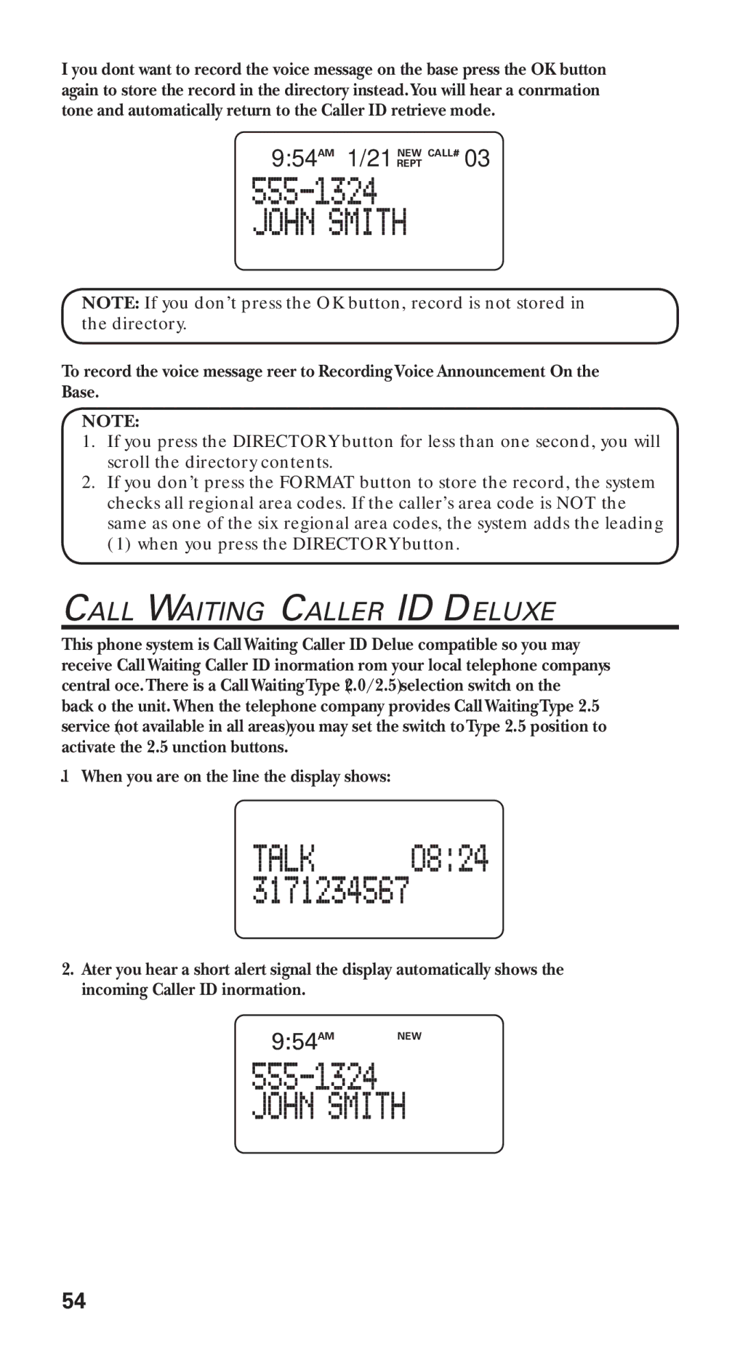 GE 21115 manual Call Waiting Caller ID Deluxe 