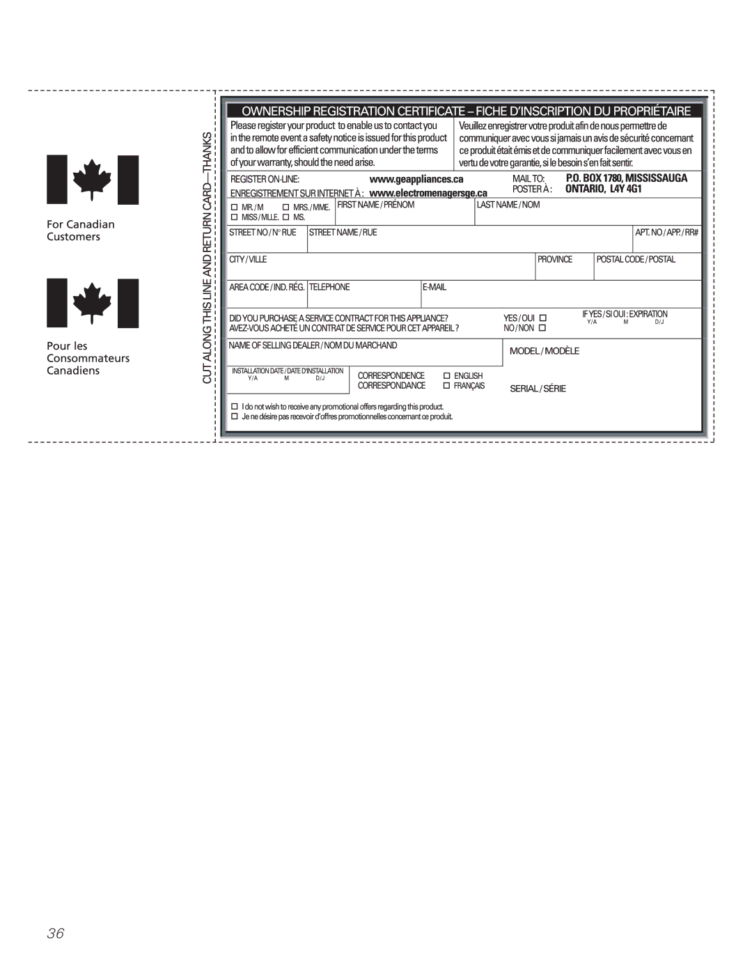 GE 22, 23, 25, 27 installation instructions 