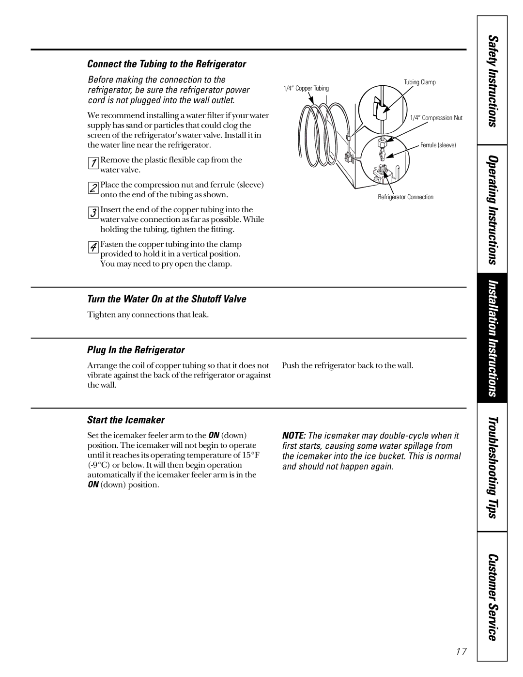 GE 24 owner manual Operating Instructions, Troubleshooting Tips 