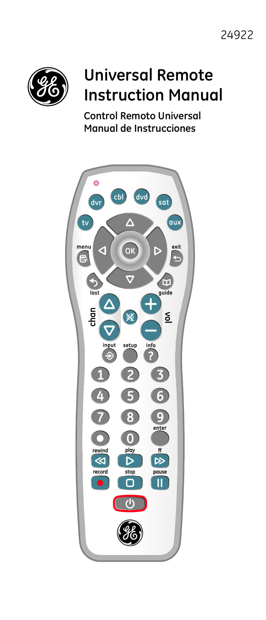 GE 24922 instruction manual 