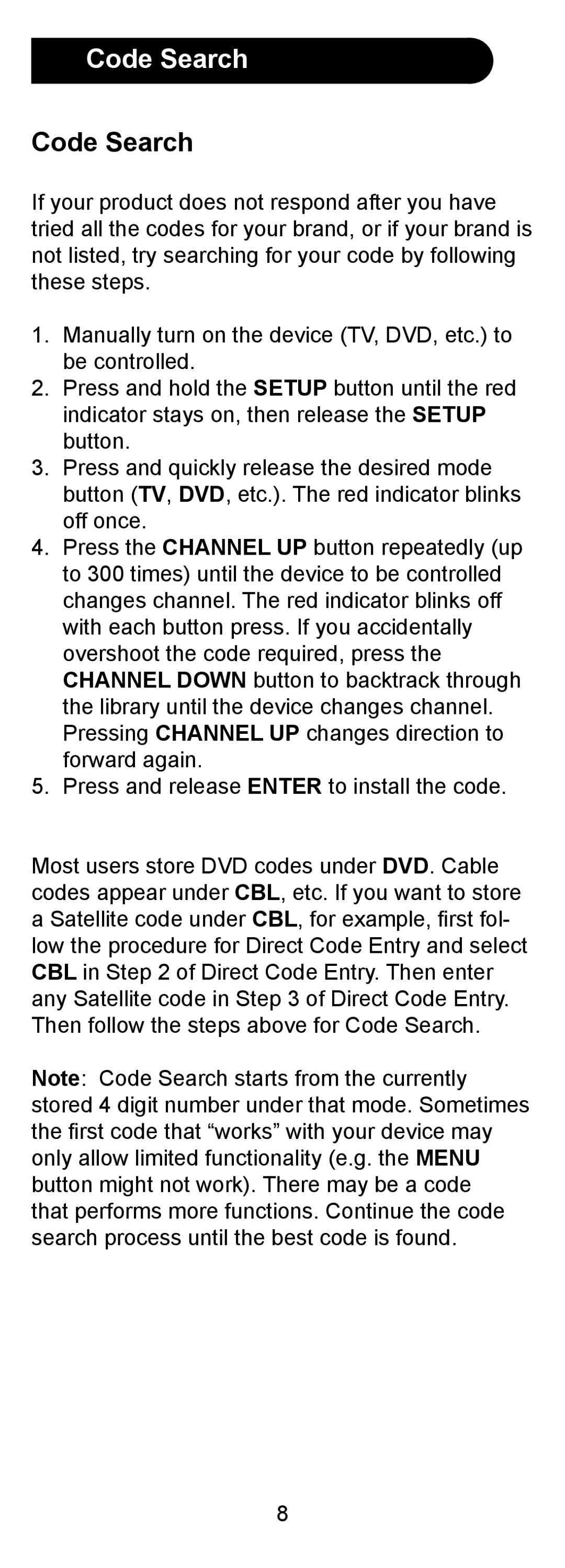 GE 24958 instruction manual Code Search 