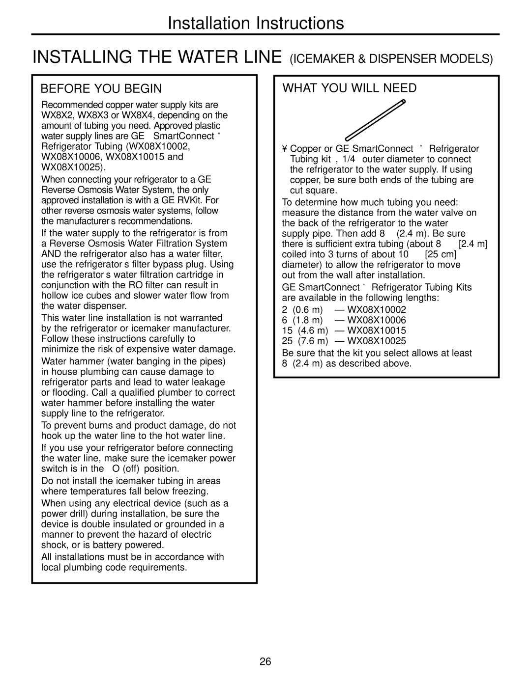 GE 25, 23 installation instructions What YOU will Need 