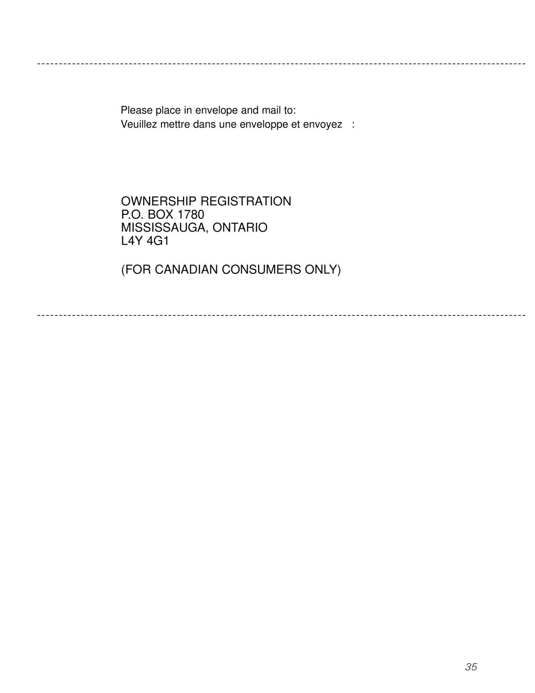 GE 23, 25 installation instructions Ownership Registration 