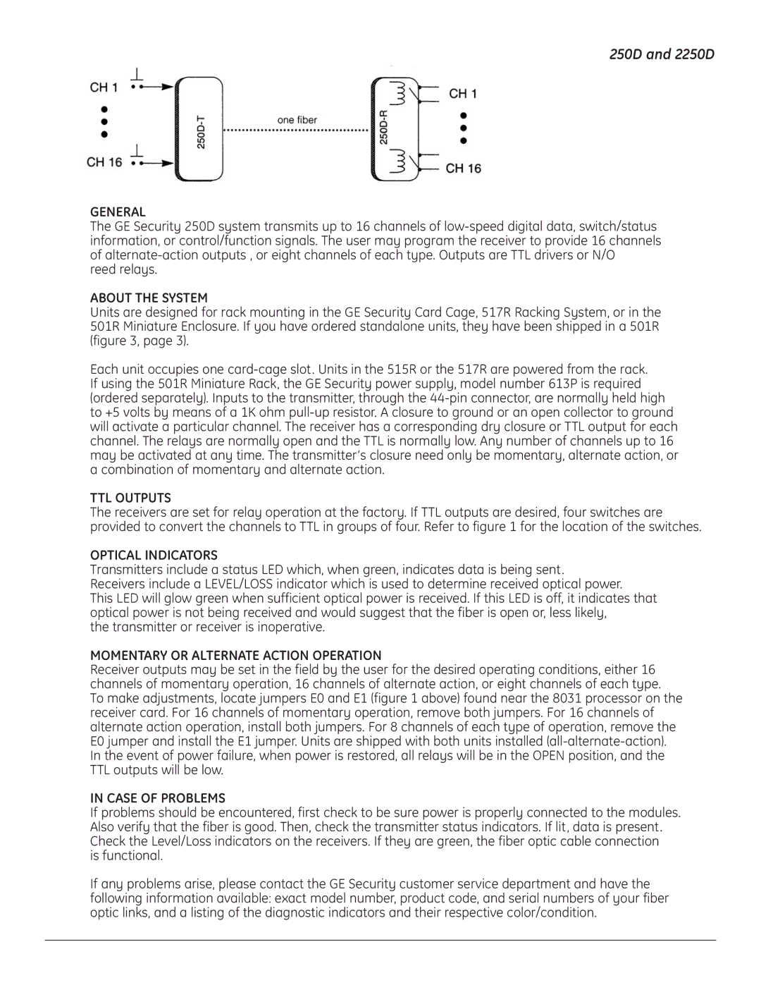 GE installation instructions 250D and 2250D 