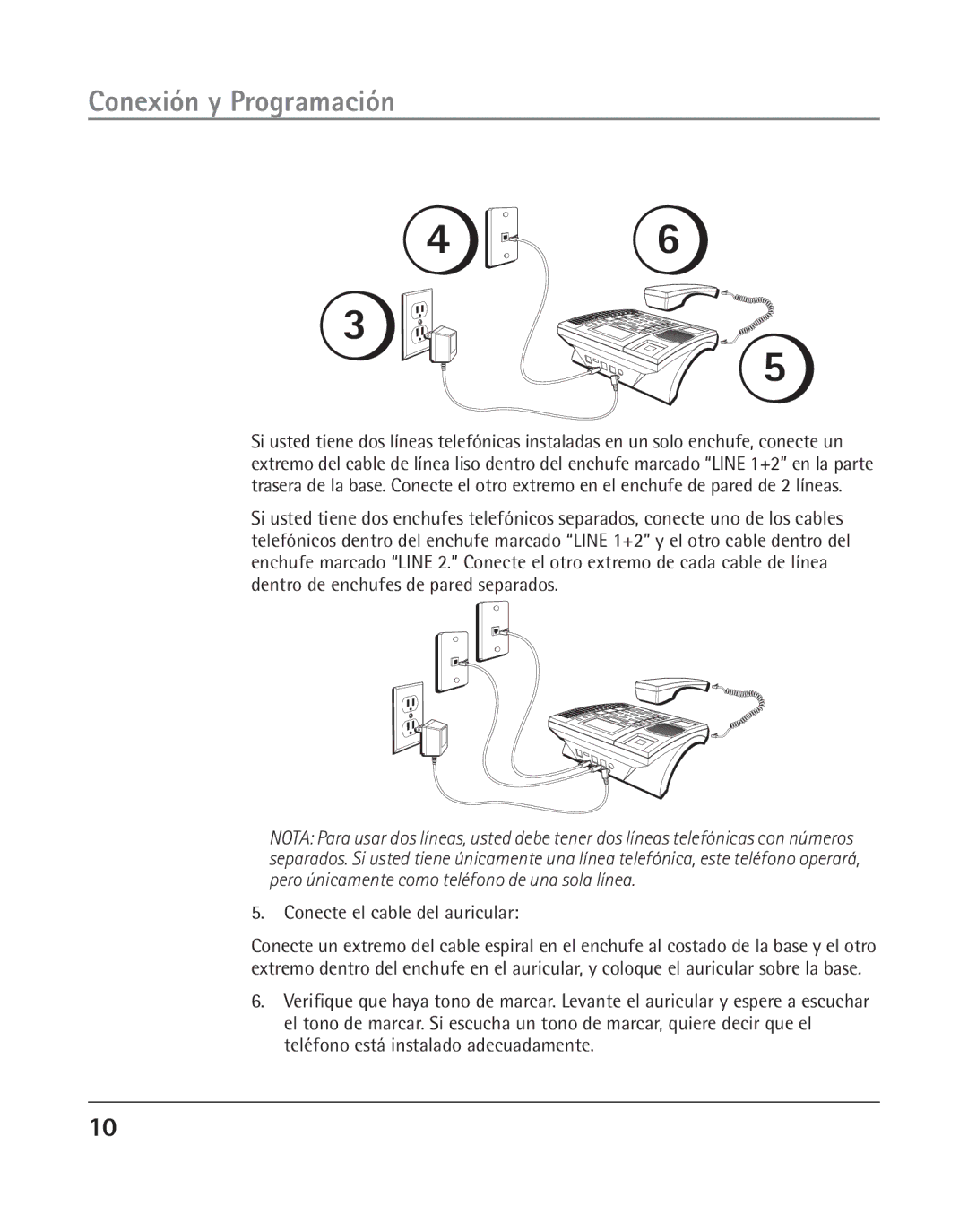 GE 25202 manual Conecte el cable del auricular 