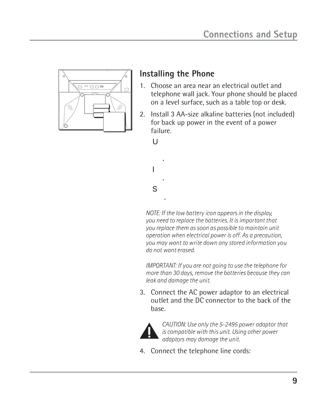 GE 25202 manual Installing the Phone 