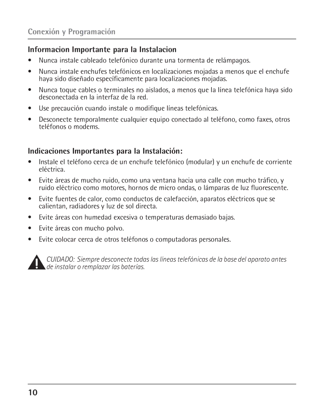 GE 25424, 25423 manual Informacion Importante para la Instalacion, Indicaciones Importantes para la Instalación 