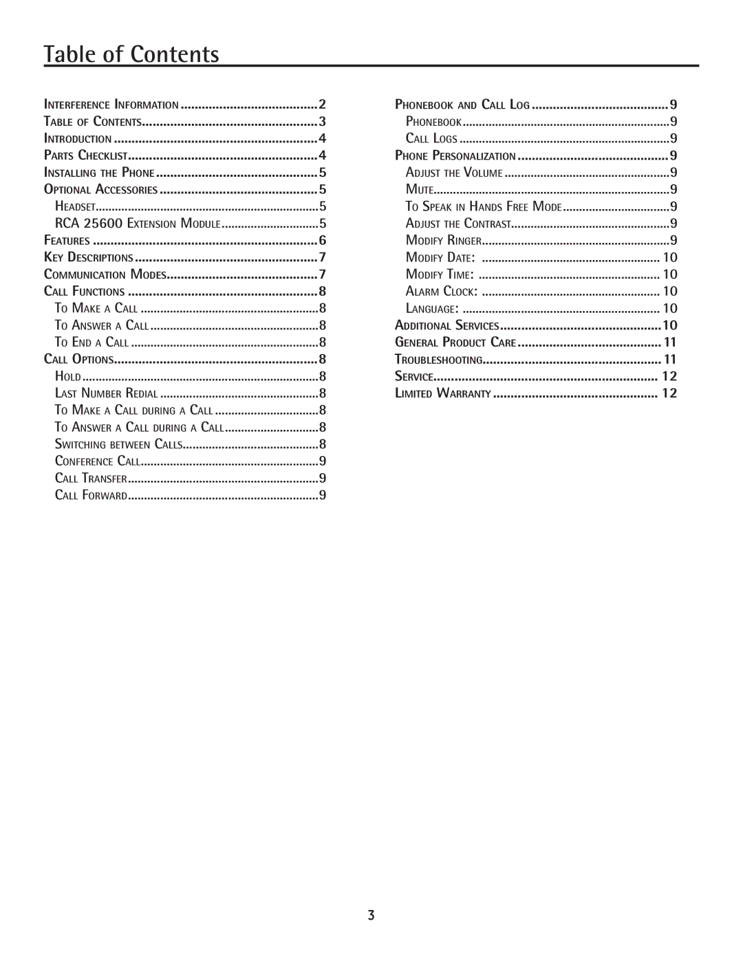 GE 25600 MGCP, 25630 MGCP manual Table of Contents 