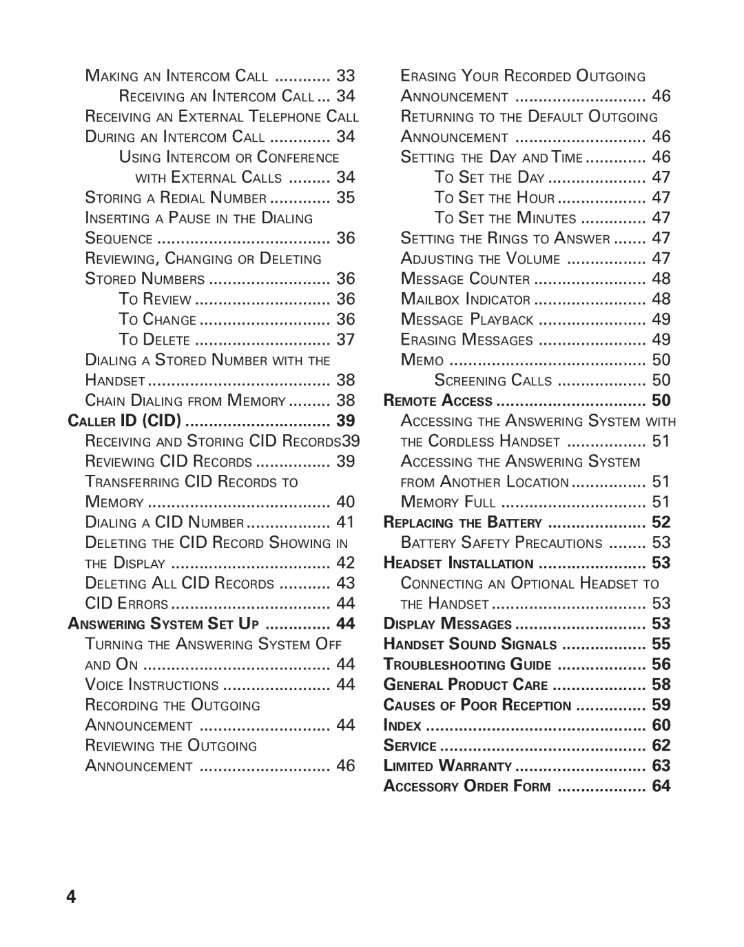 GE 25826, 25825 manual Replacing the Battery 