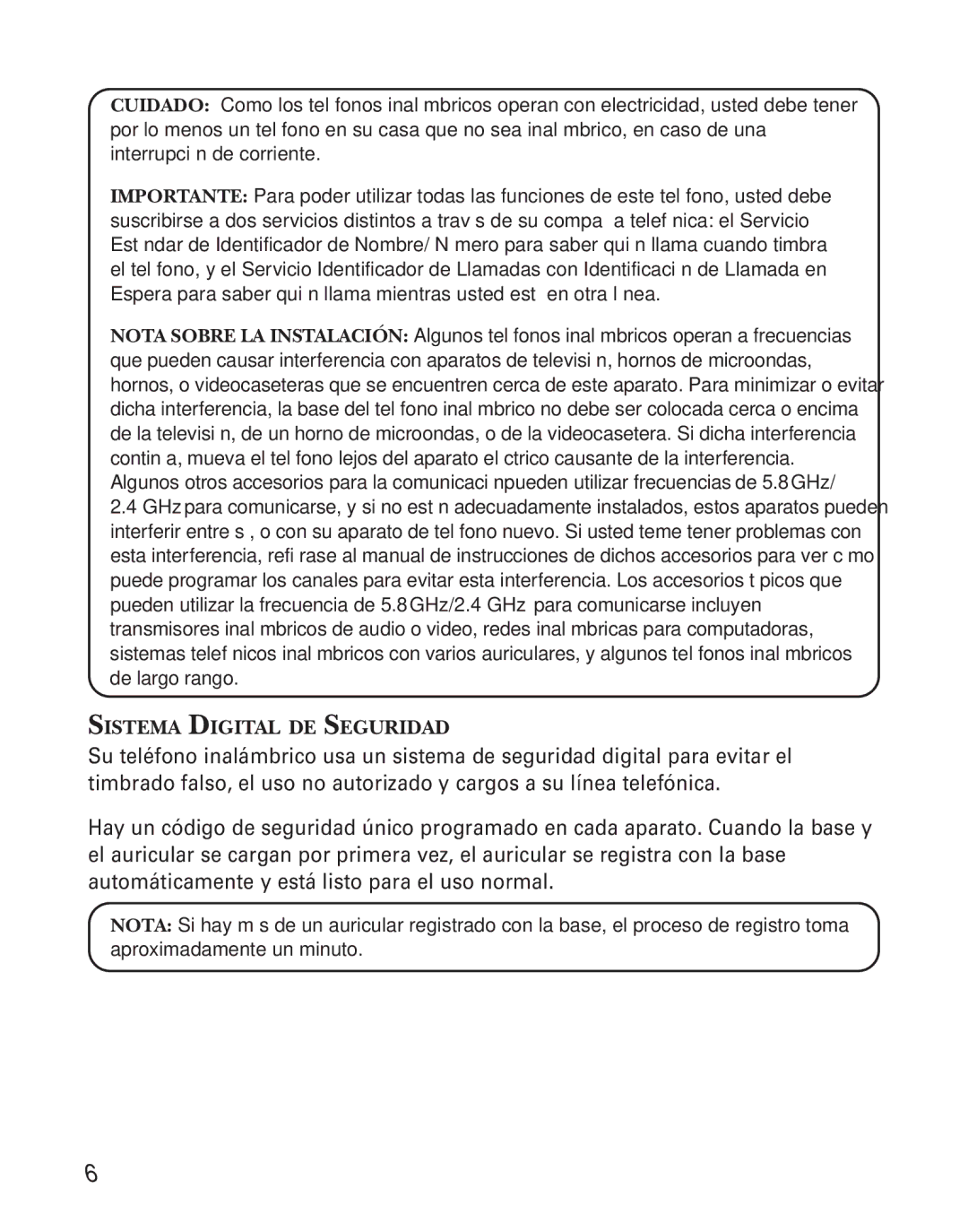 GE 25826, 25825 manual Sistema Digital DE Seguridad 