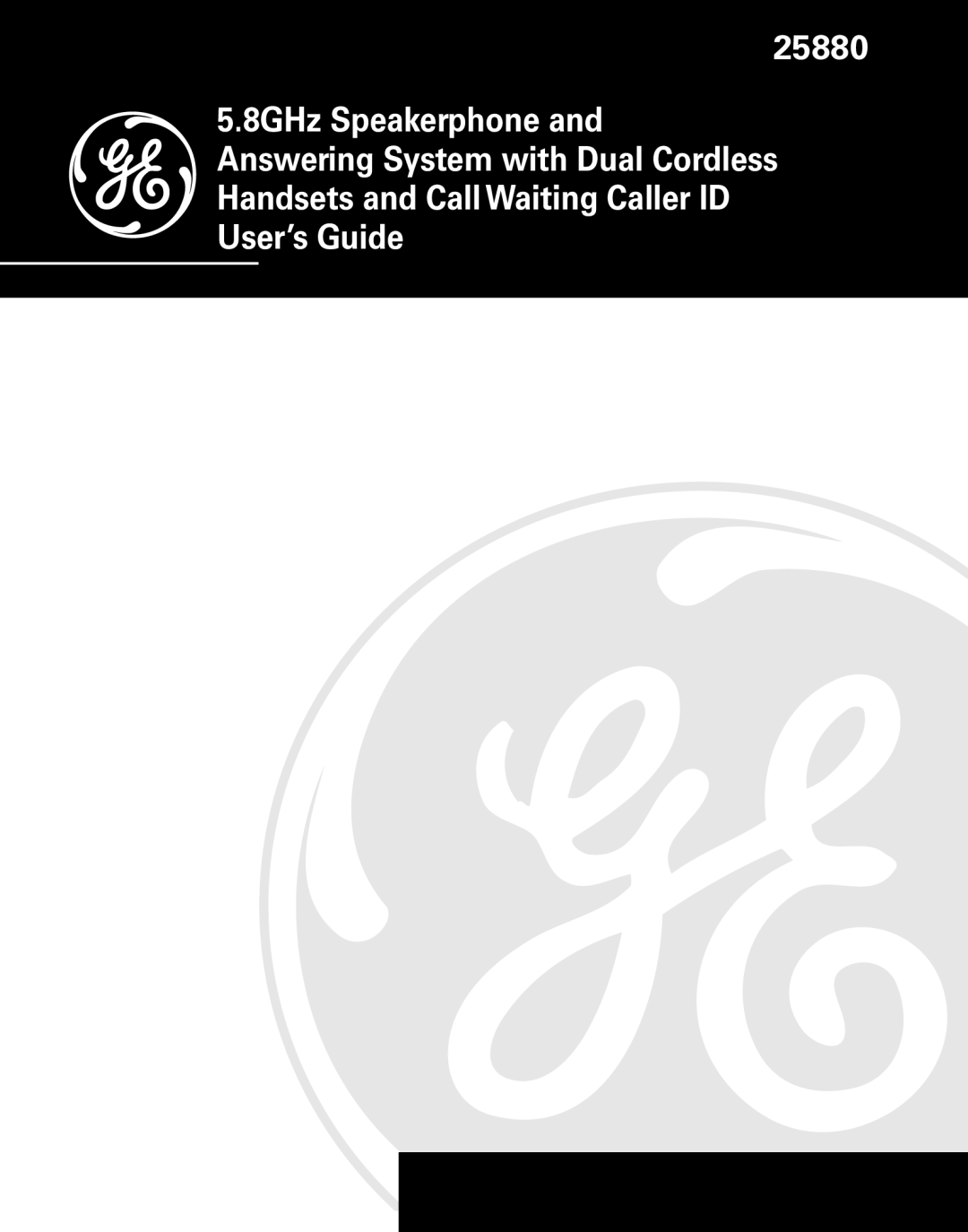 GE 25880 manual 