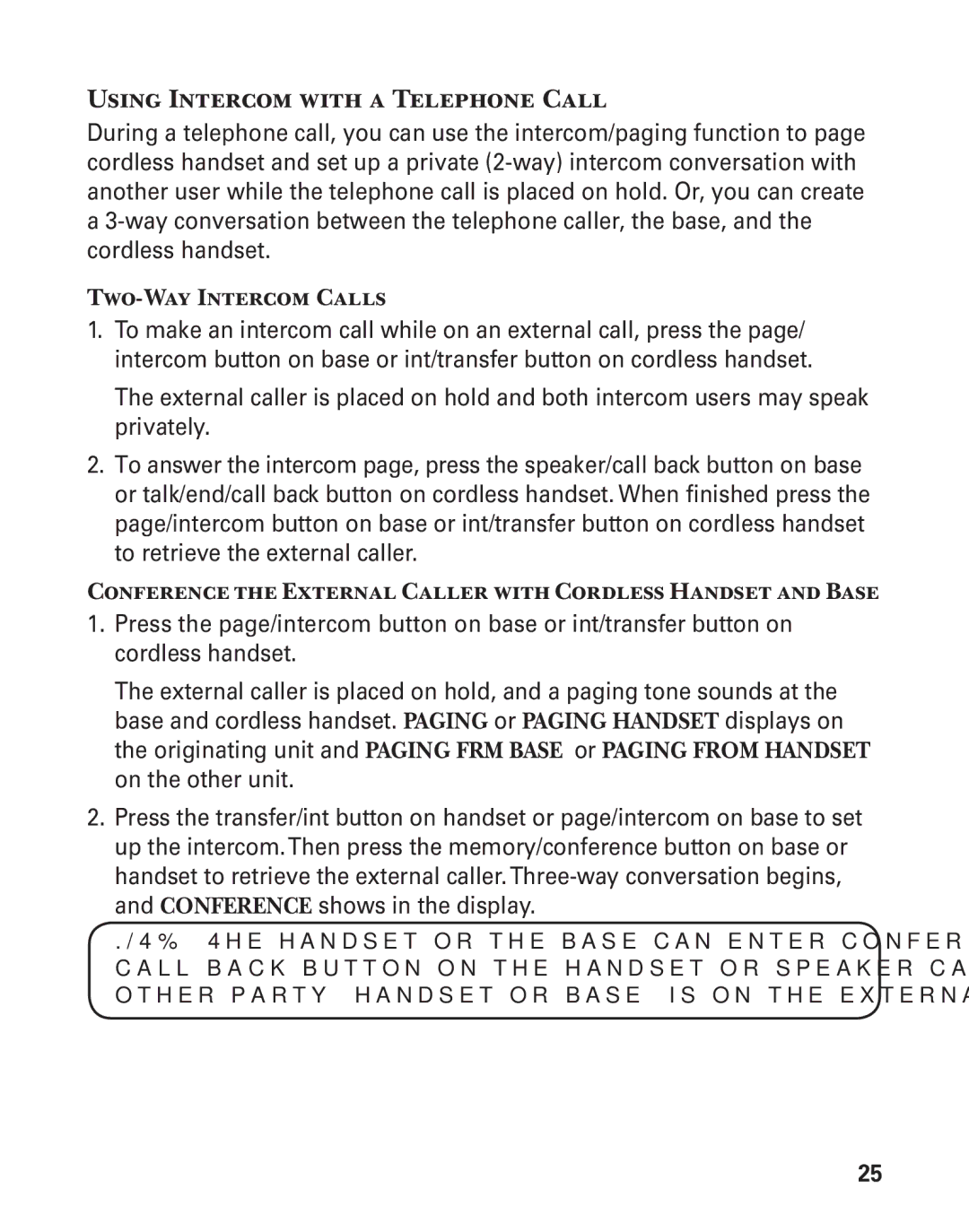 GE 25880 manual Using Intercom with a Telephone Call, Two-Way Intercom Calls 