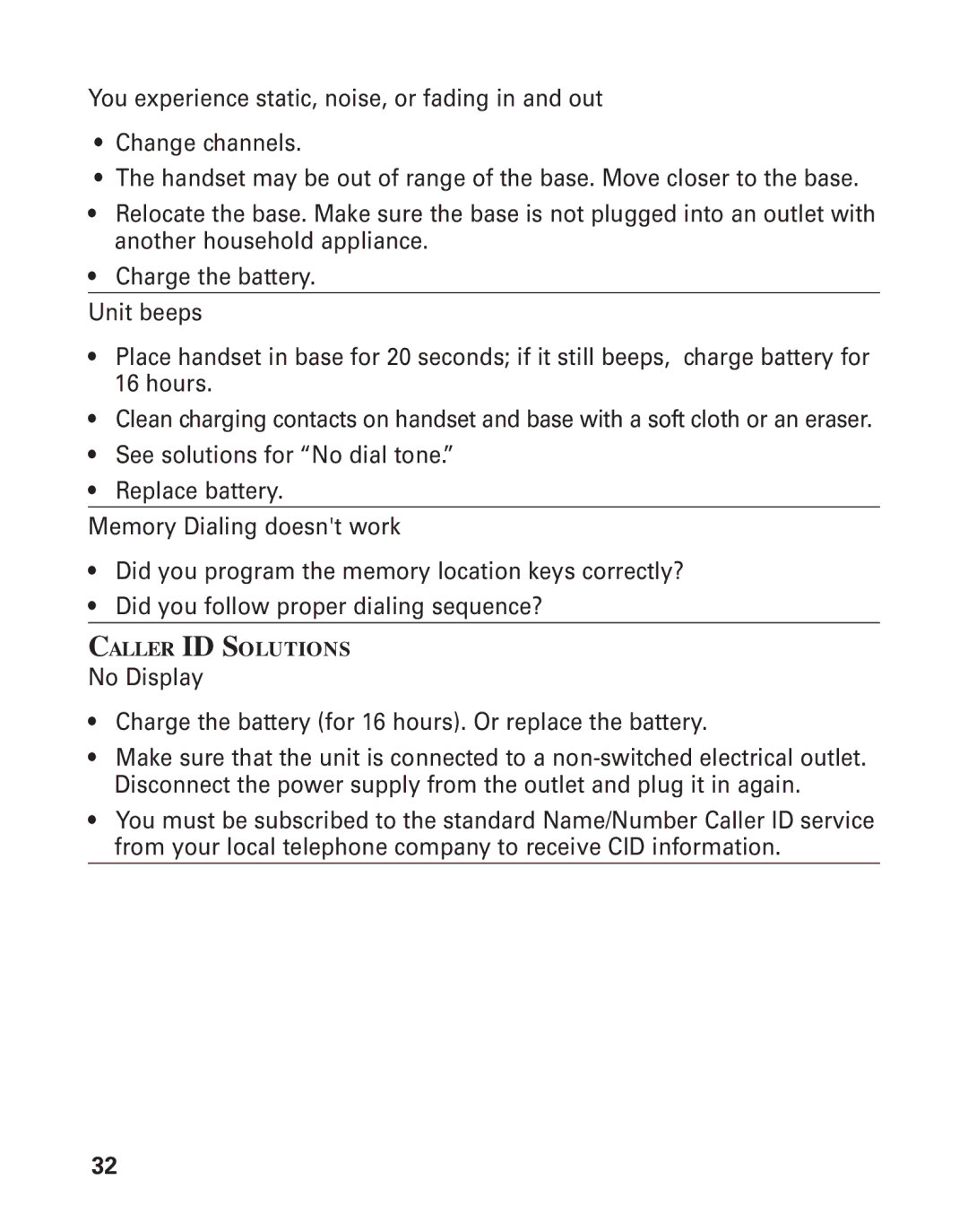 GE 25893 manual Caller ID Solutions 