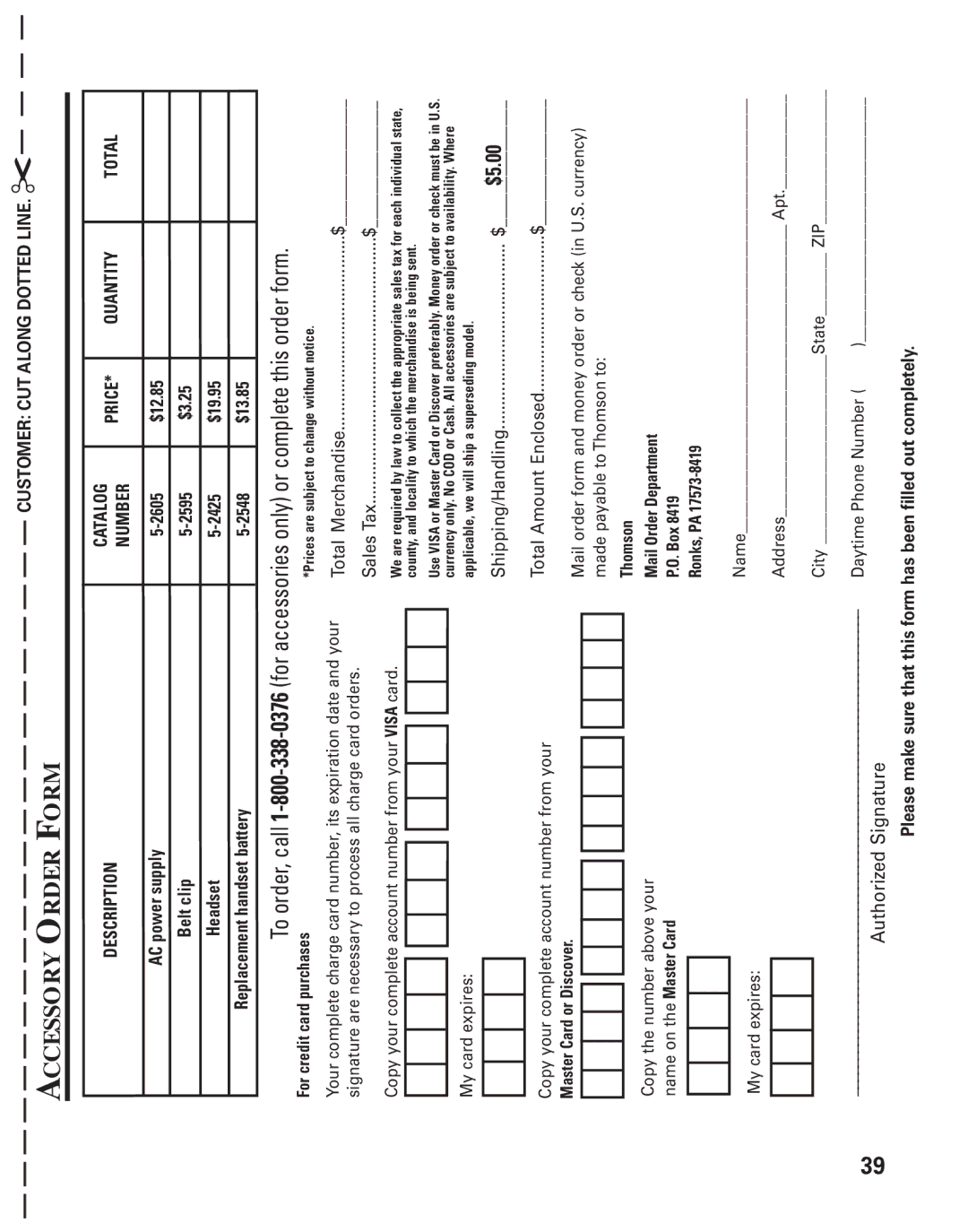 GE 25893 manual $5.00 